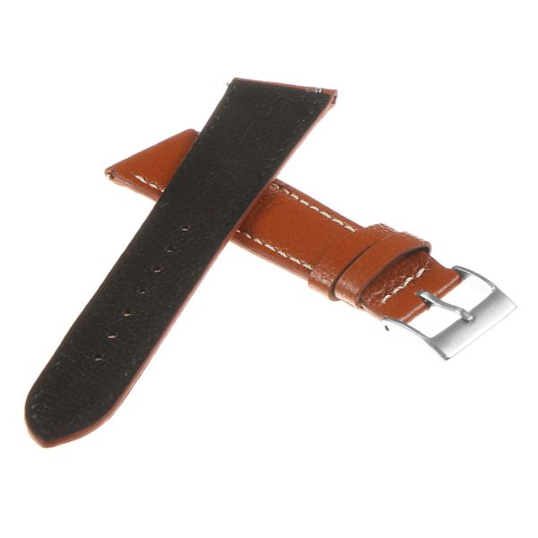 Top Grain Pebbled Leather Watch Band - Rust by Watch Straps Canada