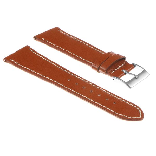 Top Grain Pebbled Leather Watch Band - Rust by Watch Straps Canada