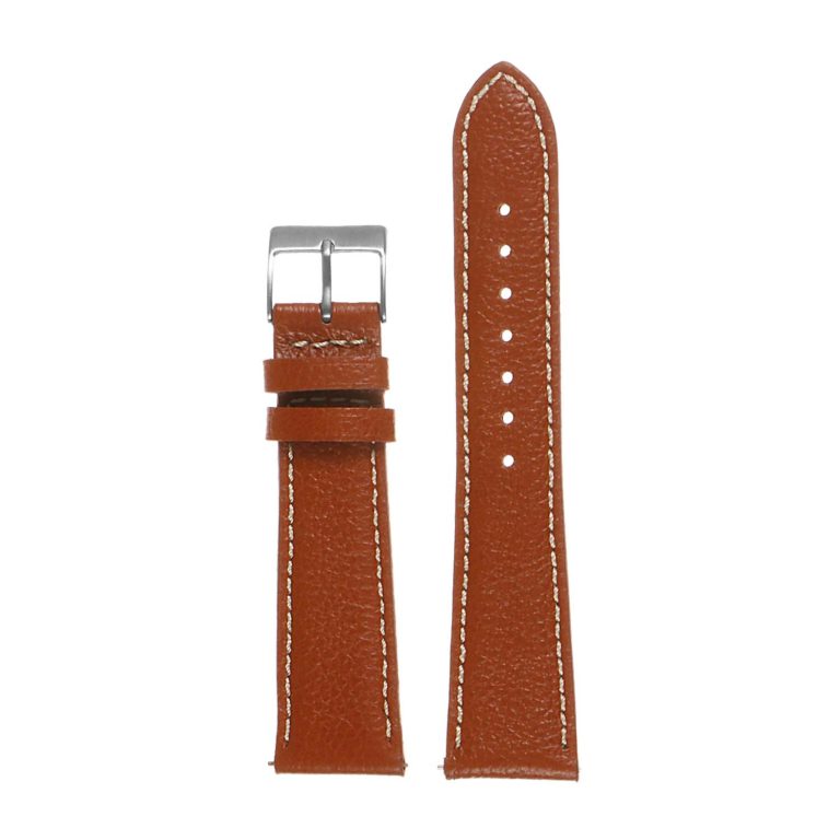 Bracelet de montre en cuir grainé - Rust by Watch Straps Canada