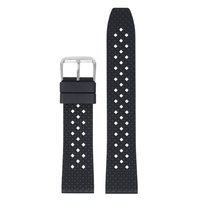 FKM Rubber Textured Band - Black by Watch Straps Canada