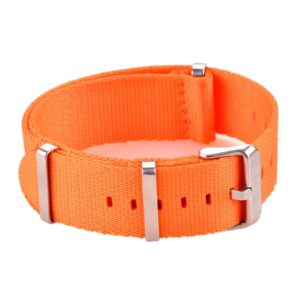 Premium-NATO bracelets de montre-Orange by Watch Straps Canada