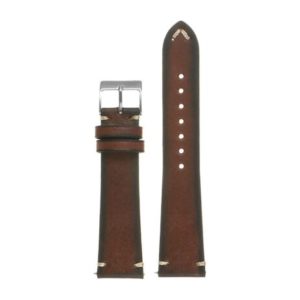 Vintage Hand Sewn Top Grain Leather Watch Band - Brown by Watch Straps Canada