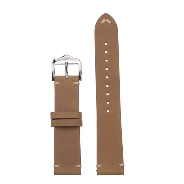 Bracelet de montre en cuir Tan Crazy Horse par Watch Straps Canada.