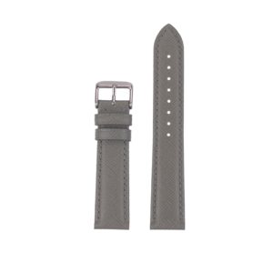 Grey Saffiano Leather Watch Strap by Watch Straps Canada