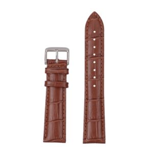 Watch Straps Canada Bracelet de montre en cuir de qualité supérieure gaufré au crocodile Light brun