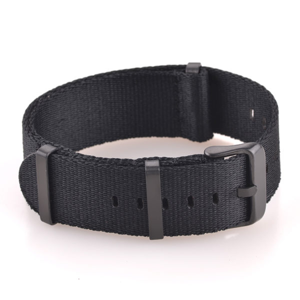 Premium Nato watch Strap Black by Watch Straps Canada