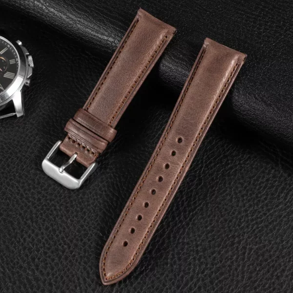 Brown Italian Leather Watch Band by Watch Straps Canada