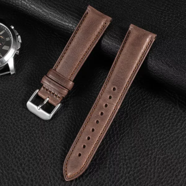 brun Bracelet de montre en cuir italien par Watch Straps Canada