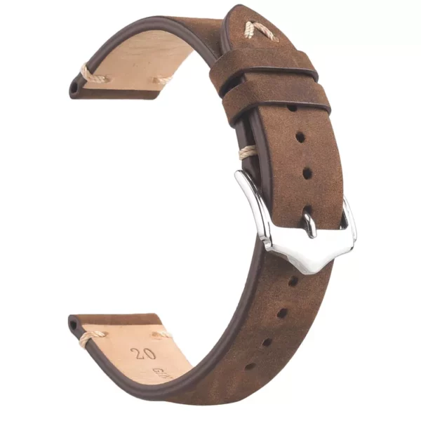 brun Bracelet de montre en cuir Crazy Horse par Watch Straps Canada.