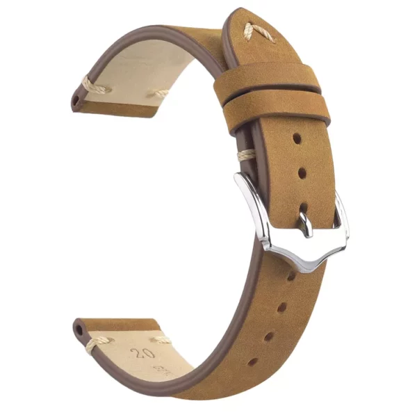 Tan Crazy Horse Leather Watch Band by Watch Straps Canada.