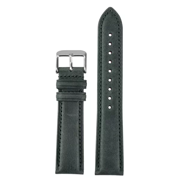 Bracelet de montre en cuir italien vert par Watch Straps Canada