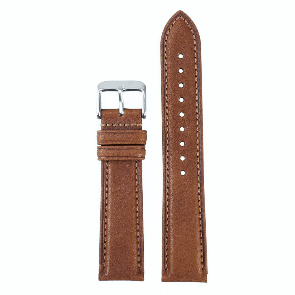 Light Brown Italian Leather Watch Band by Watch Straps Canada