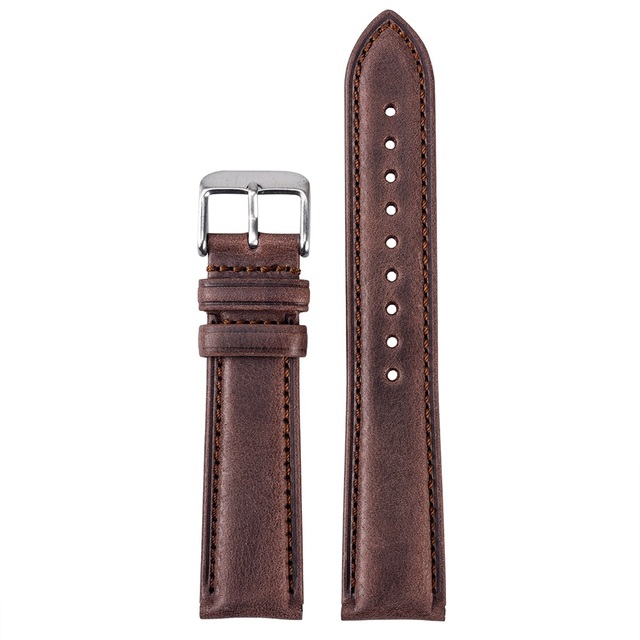 brun Bracelet de montre en cuir italien par Watch Straps Canada