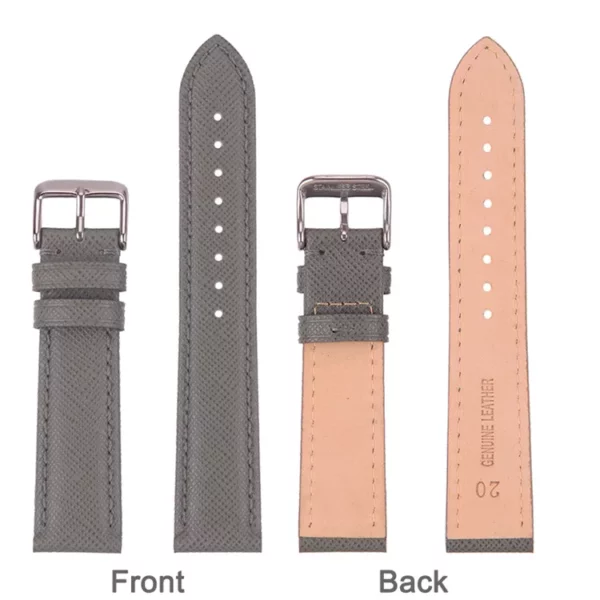 Grey Suede Leather Watch Band by Watch Straps Canada
