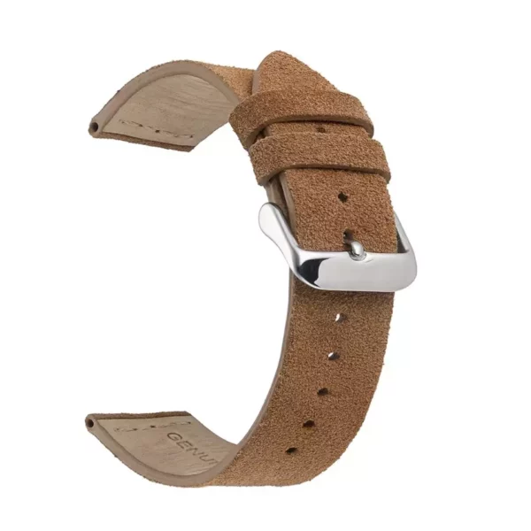 Light Brown Suede Leather Watch Band by Watch Straps Canada