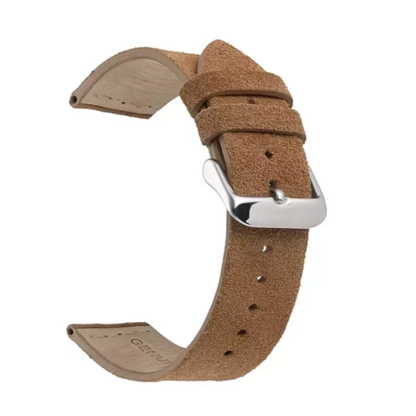 Light brun Suede  Bracelet de montre en cuir par Watch Straps Canada