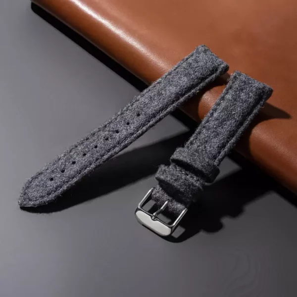 Bracelet de montre en tweed gris par Watch Straps Canada