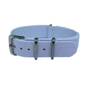 NATO Bracelet de montre - Blanc by Watch Straps Canada