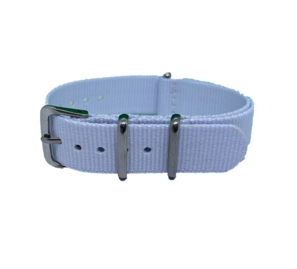 NATO Bracelet de montre - Blanc by Watch Straps Canada