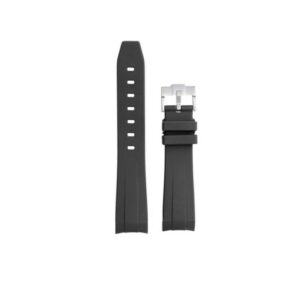 Fitted FKM Rubber Watch Strap in Black by Watch Straps Canada