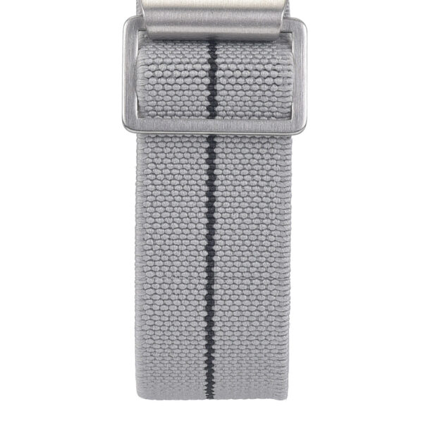 Marine Nationale - Elastic NATO Watch Strap - Grey & Black by Watch Straps Canada