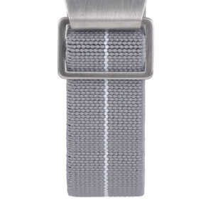 Marine Nationale - Bracelet de montre élastique NATO - Gris et blanc par Watch Straps Canada