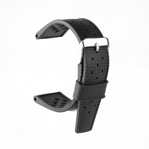 Tropic FKM Rubber Watch Strap in Black by Watch Straps Canada