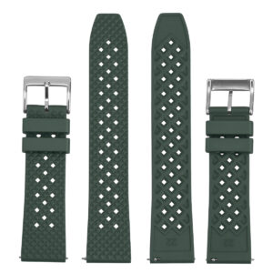FKM Rubber Textured Band - Army Green by Watch Straps Canada