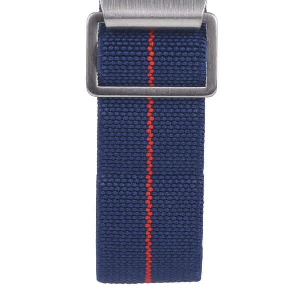 Marine Nationale - Bracelet montre élastique NATO - Navy &amp; Red by Watch Straps Canada