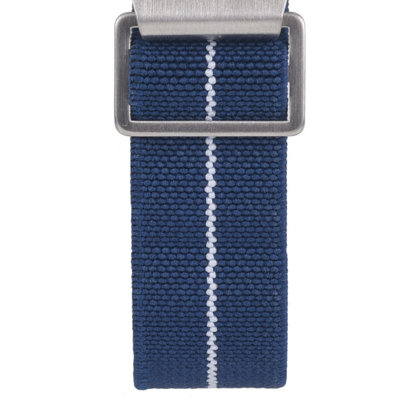 Marine Nationale - Bracelet de montre élastique NATO - Navy &amp; White by Watch Straps Canada