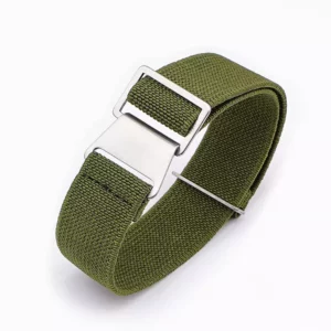 Marine Nationale - Elastic NATO Watch Strap - Army Green by Watch Straps Canada