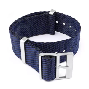 Premium Wooven NATO Strap en bleu marine par Watch Straps Canada