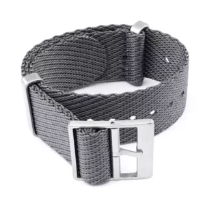 Premium Wooven NATO Strap en gris par Watch Straps Canada