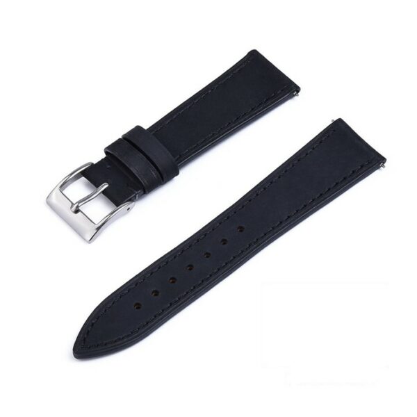 Premium Vintage Leather Strap - Black - Quick Release