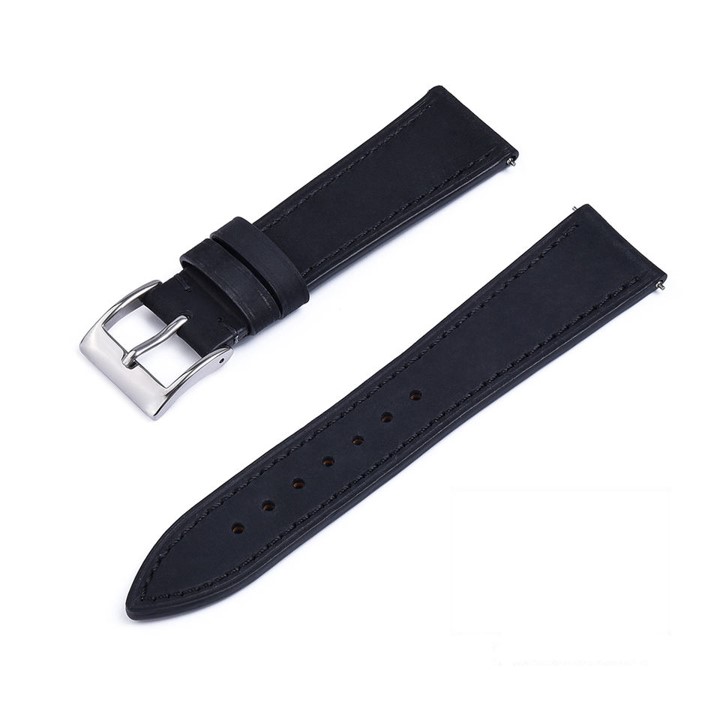 Bracelet en cuir noir de première qualité watch straps canada