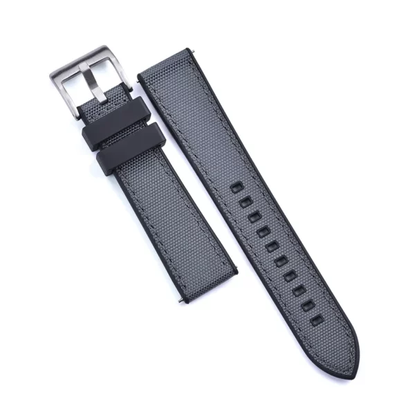 Watch Straps Canada Sailcloth and FKM rubber band in grey