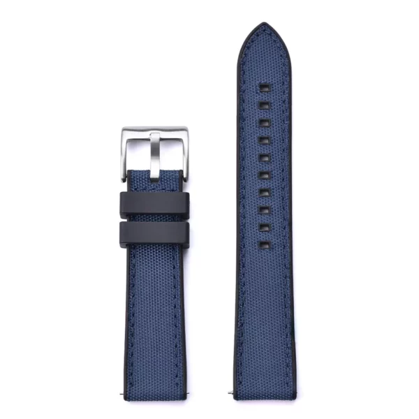 Watch Straps Canada Toile de voile et élastique FKM en bleu