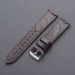 Bracelet de montre en cuir d'autruche brun - Quick Release - Exotic Leather from Watch Straps Canada