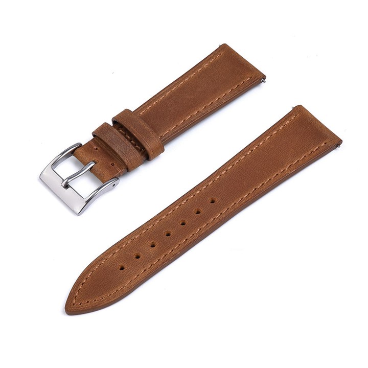 Léger brun bracelet en cuir de première qualité par watch straps canada