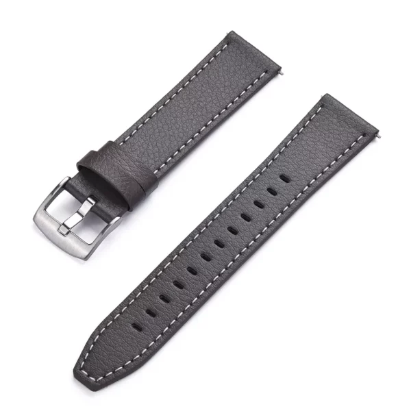 Watch Straps Canada Bracelet de montre en cuir grainé en gris