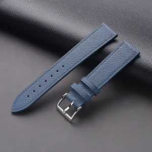 Watch Straps Canada Bracelet de montre en cuir Epsom bleu en cuir de première qualité