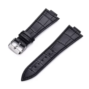 Black Crocodile Leather watch band for Tissot PRX by Watch Straps Canada