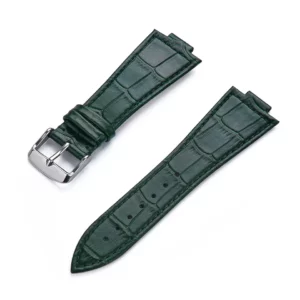 Bracelet de montre en cuir de crocodile vert pour Tissot PRX by Watch Straps Canada