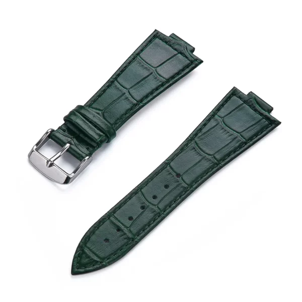 Green Crocodile Leather watch band for Tissot PRX by Watch Straps Canada