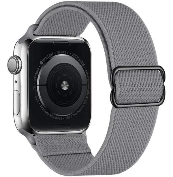 Watch Straps Canada Bracelet élastique pour Apple Watch, extensible et ajustable en gris