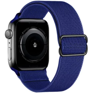 Watch Straps Canada Elastic Apple Watch loop band that stretches and can be adjusted in royal blue
