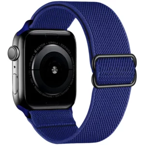 Watch Straps Canada Bracelet élastique pour Apple Watch, extensible et ajustable, bleu royal