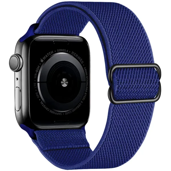 Watch Straps Canada Elastic Apple Watch loop band that stretches and can be adjusted in royal blue