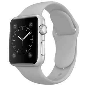 Watch Straps Canada Bracelet Apple Watch en caoutchouc actif de couleur gris clair