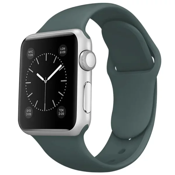 Watch Straps Canada Bracelet Apple Watch en caoutchouc actif de couleur vert sarcelle